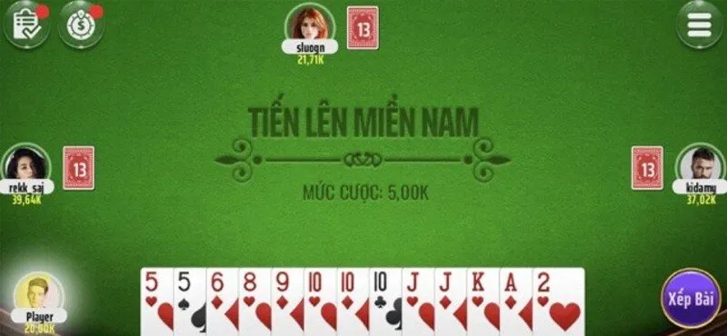 Chi tiết cách xếp bài Tiến Lên Miền Nam chuẩn