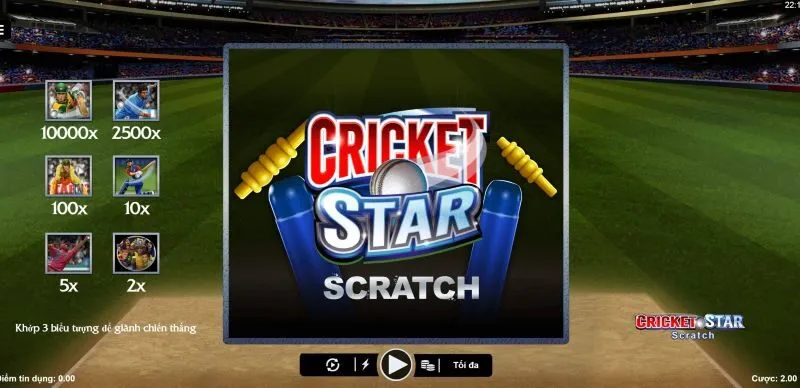 Cách chơi Cricket Star Scratch tại Go88